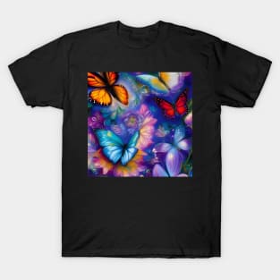 butterflies and flowers T-Shirt